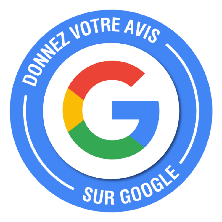 Logo des avis Google, encourageant nos clients à donner leur avis et évaluer notre auto-école sur Google.